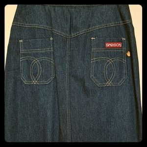 Sasson Denim Zippered Skirt